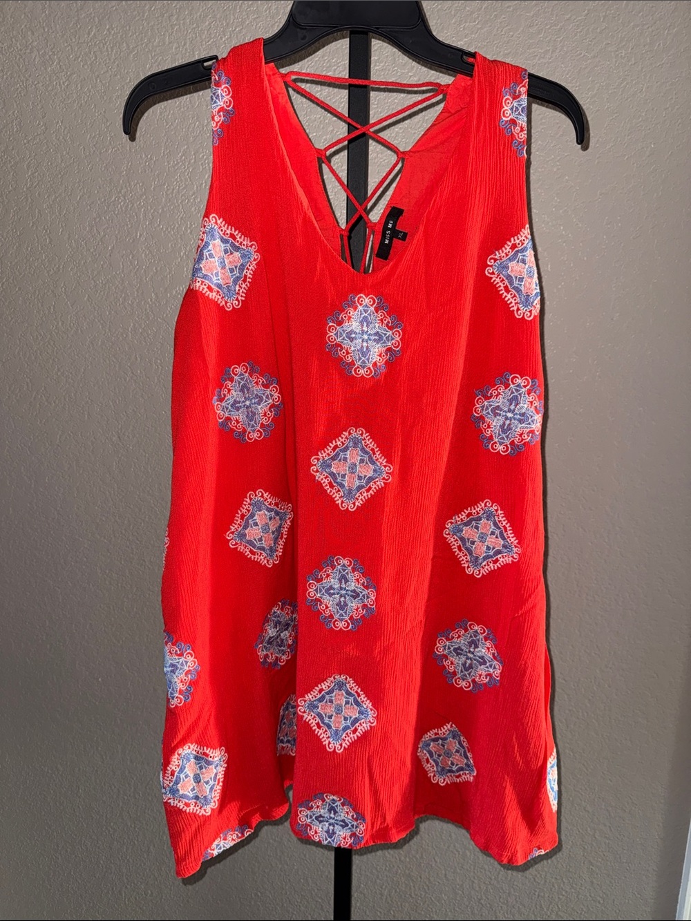 Miss Me Dress with Pockets and Embroidery size XL